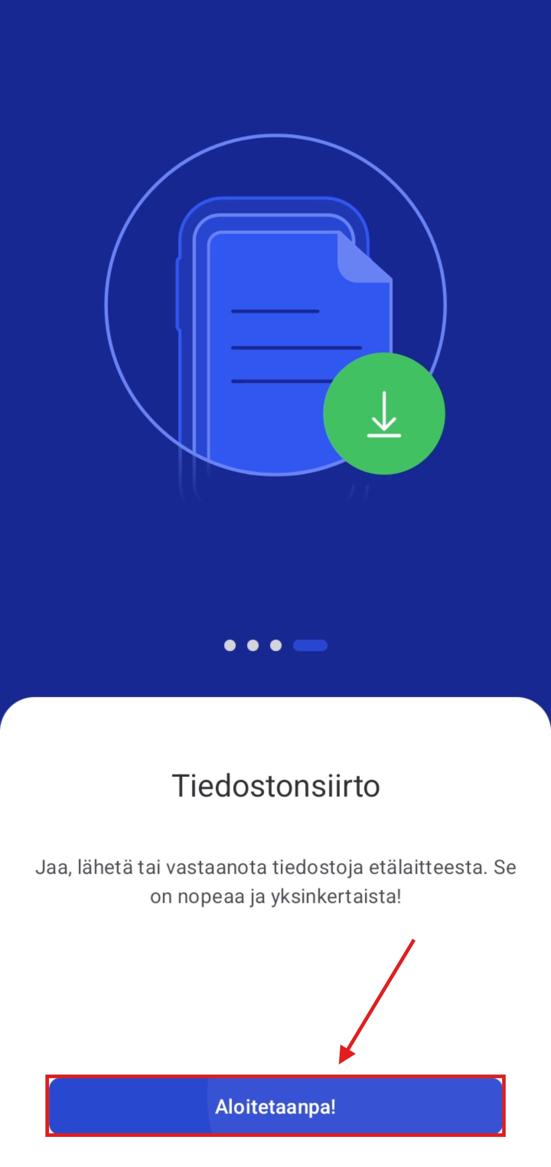 Vaihe 8: Tiedostonsiirto-tiedote